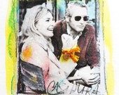 Paul Newman - Joanne Woodward - Hollywood Couple - mixed media from ROMANCE series Paul Newman - Joanne Woodward - Hollywood Couple - mixed media from ROMANCE series