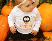 Candy Corn Spider Halloween Embroidered Bodysuit or Shirt Il_170x135