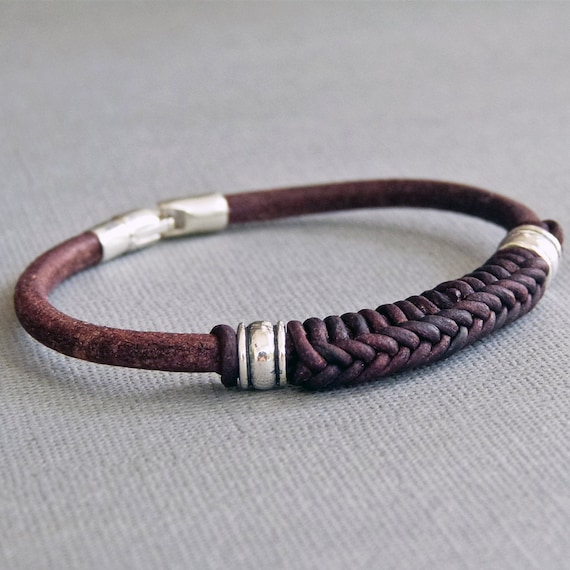 Spanish Braid Braided Leather Bracelet for by SivaniDesignsShop