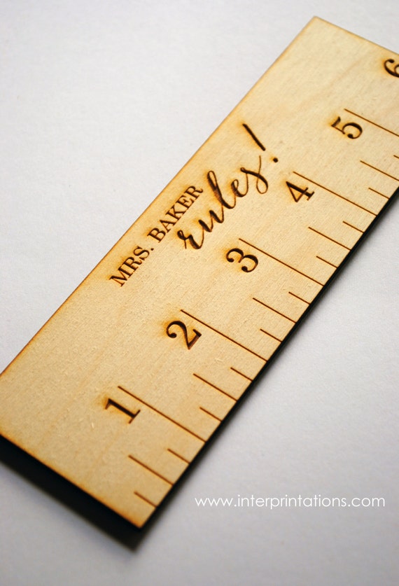 Personalized 6 Wood Ruler by Interprintations on Etsy