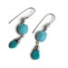 Turquoise dangle earrings, Sleeping Beauty Turquoise beadwork earrings