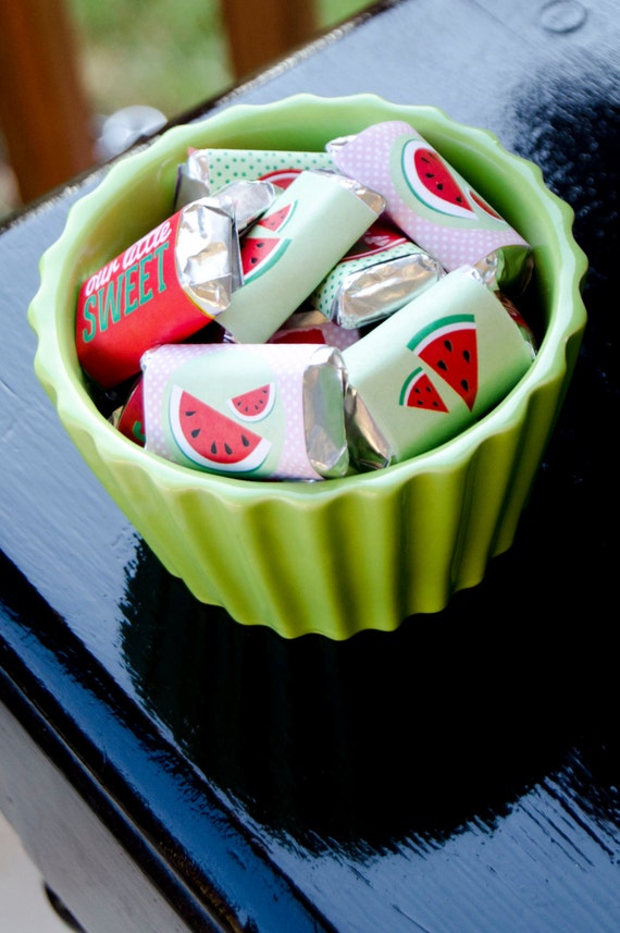 Red Watermelon Party PRINTABLE Candy Bar Wrappers by Love The Day Il_570xn