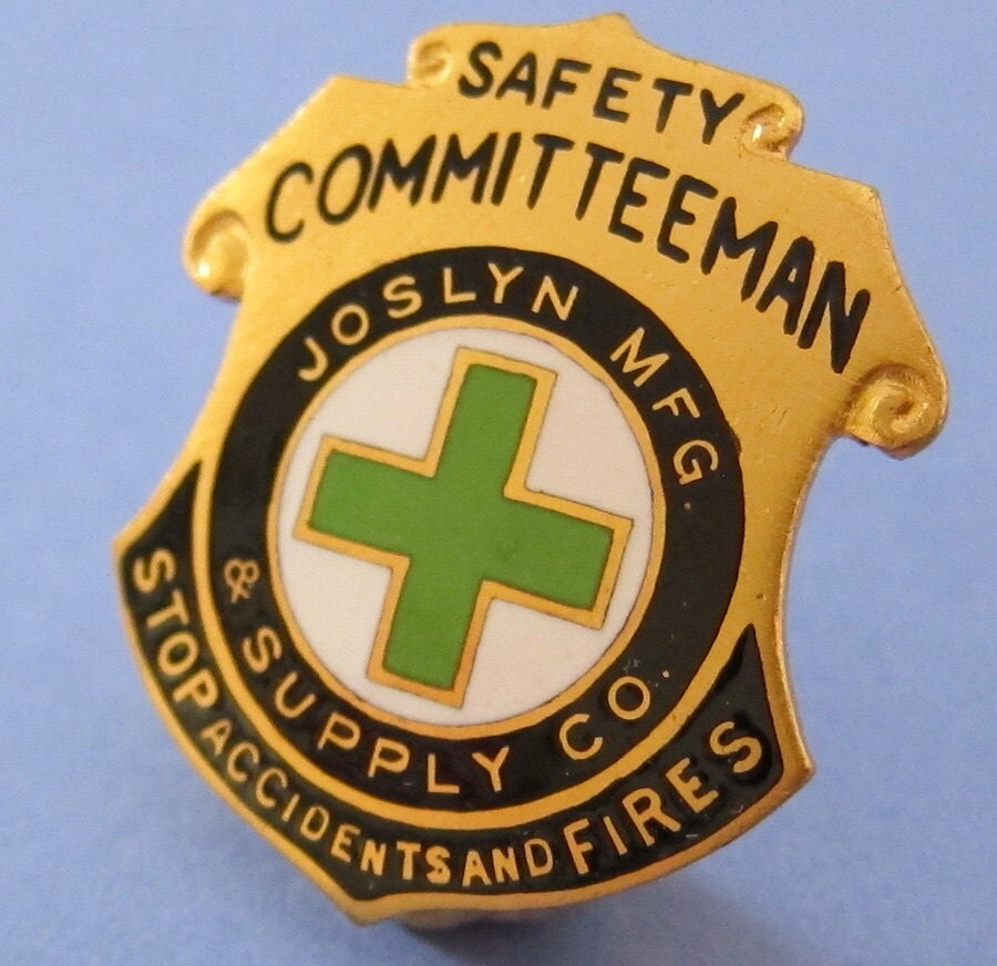 Safety Committeeman Badge Pin Joslyn Manufacturing by LemonCage