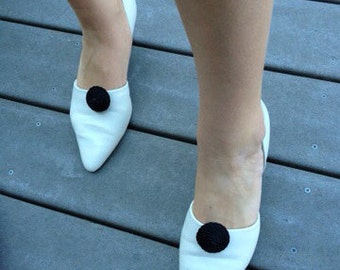 White 90s does 40s Payless highligh ts with shoe clips size 9.5 ...