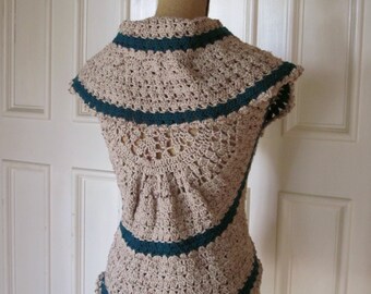 Pattern PDF for Crochet Circle Sweater Lace Cardigan