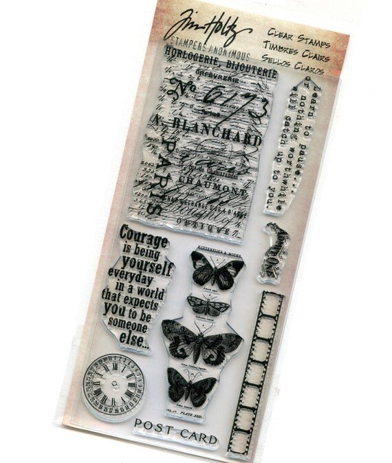 Tim Holtz Visual Artistry Clear Stamps French by redfinchstudio