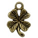 Charms : 10 Antique Brass Shamrock Charms / Bronze Four Leaf Clover Charms ... 15x11mm -- Lead, Nickel & Cadmium Free 12792.J3C