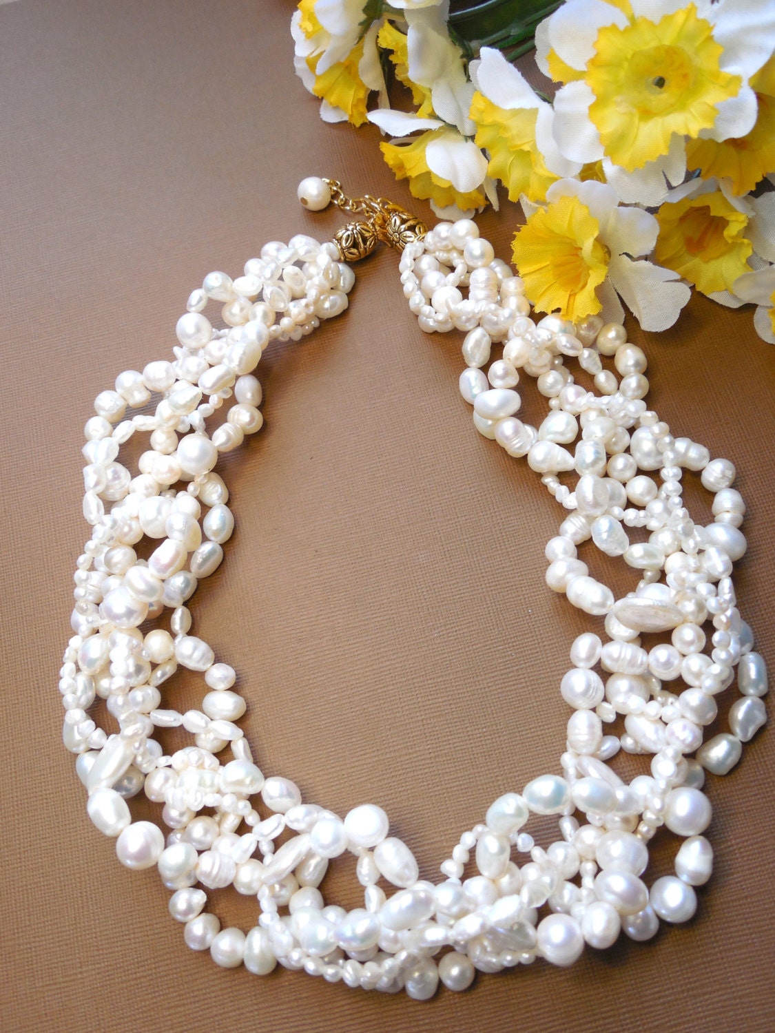 Real Pearl Necklace Multi Strand Pearl Necklace Freshwater