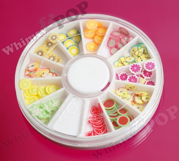 1 Nail Art Wheel Fimo Fruit Slices Fruit Nail Decorations