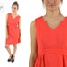1960s Dress / Vintage 60s Mod Dress / Coral Dress / sm / md