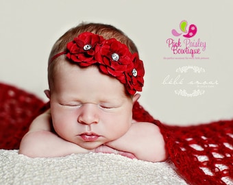 Valentines Baby Headband - 8 Color Options - Baby Girl Headbands - Baby Hairbows - Infant Headband - Red Headband - headband baby Baby bows