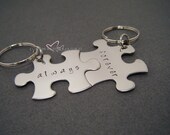 Engagement Gift, Always Forever Keychains for Couples, Wedding Gift, Puzzle Piece Keychain, His Hers Keychain, His Hers Gift, Set of 2
