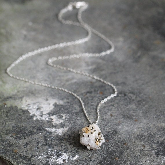 Raw Crystal Necklace - Raw Quartz Necklace