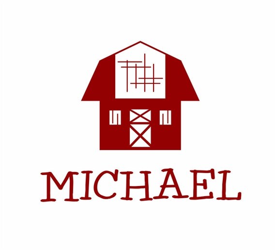 Items similar to Barn Wall Decal Personalized Name Vinyl Wall Decal