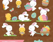 HAPPY EASTER 1 Digital Clipart , Easter Clipart, Bunny ClipArt, Easter Egg Clipart / Instant Download Il_170x135
