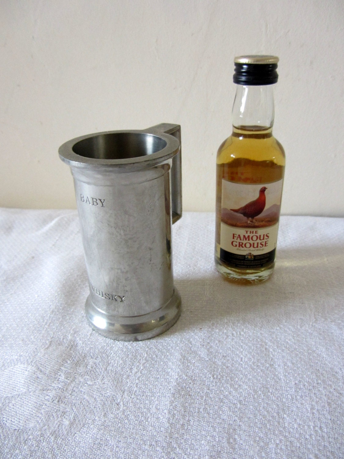 Vintage French Pewter Whisky Measure