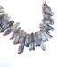Raw Crystals Statement Necklace, Silver Titanium Quartz Dagger necklace BLACK FRIDAY ETSY