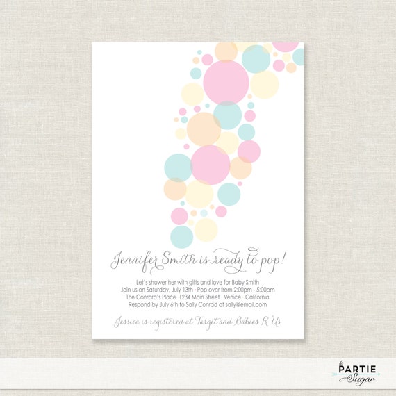 Ready to Pop - Baby Shower Invite - Three Color Options Il_570xn
