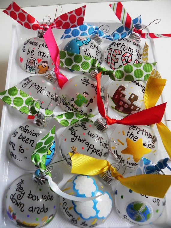 items similar to christmas ornament set of 12 hand items similar to christmas ornament set of 12 hand