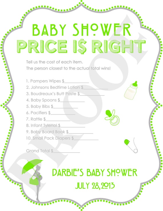 baby shower price is right clip art - photo #18