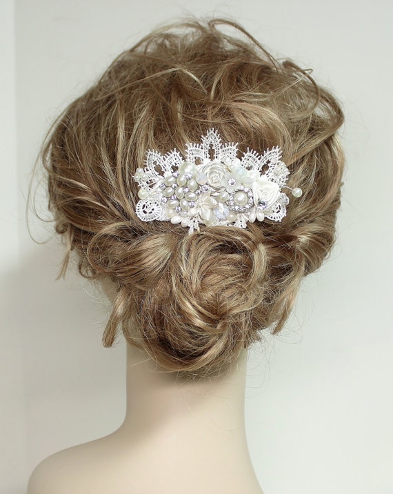 Wedding hair accessories Pearl and Rhinestone by BrassBoheme