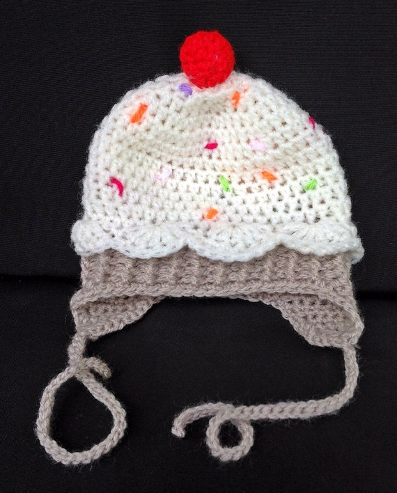 newborn cupcake crochet pattern hat girls can gift hat, your colours. photo Baby prop, cupcake make in