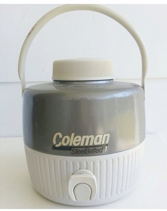 vintage retro coleman grey cooler water cooler by SeaGypsyVintage