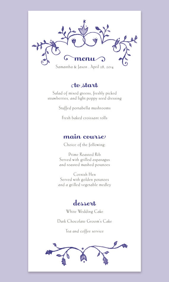 Inspirational 44 Unique Menu Card