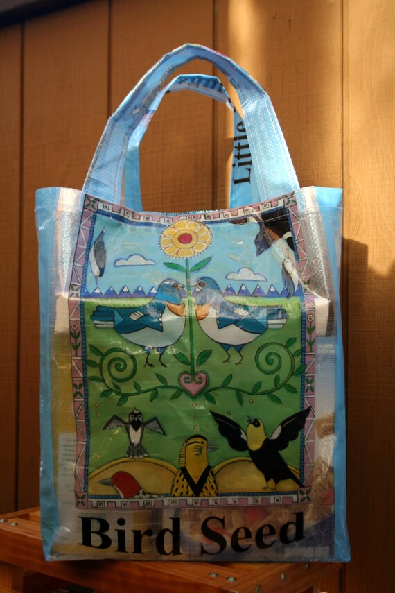 re purposed bird seed tote bag by doublearrowdrygoods on etsy re purposed bird seed tote bag by doublearrowdrygoods on etsy