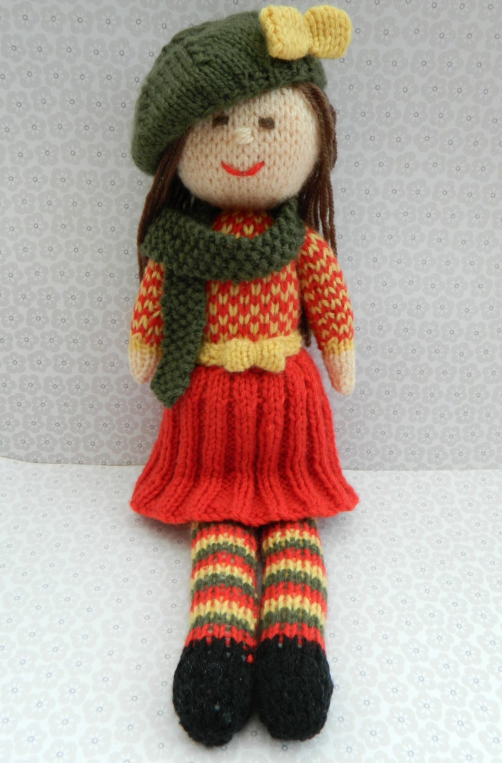 Doll Knitting Pattern/ Knitted Doll/ Toy by EdithGraceDesigns