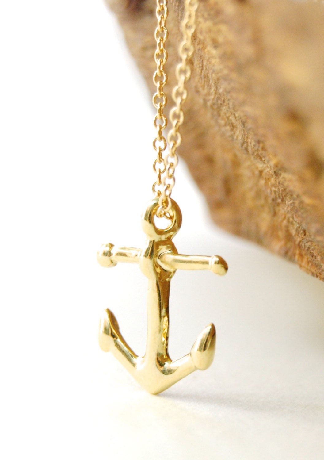 Heleuma necklace gold anchor necklace gold nautical