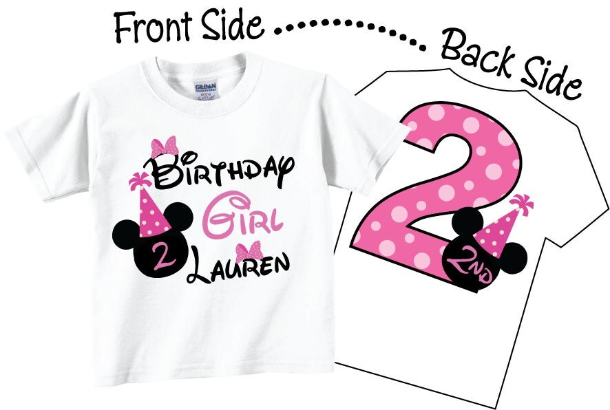 2nd Birthday Shirts Cute Pink Birthday Girl for by TheCuteTee