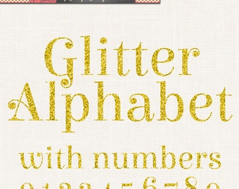 alfabeto glitterato
