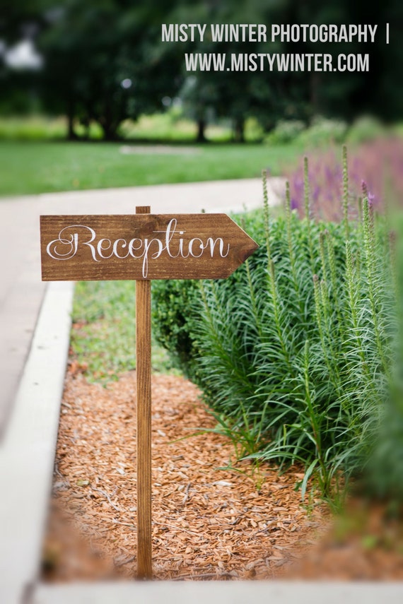 Wooden Wedding Directional Signs RECEPTION WS106