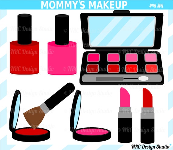 Girl Clip Art - Mommy's Makeup Clip Art - Digital Makeup Clipart Il_570xn
