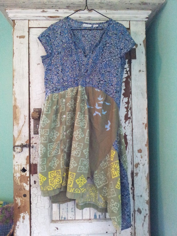 Upcycled Clothing / Funky Tunic Dress / Altured Couture