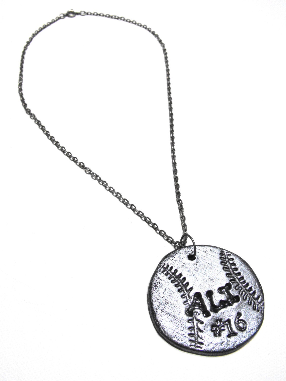 Softball Necklace Personalized with Player's Name