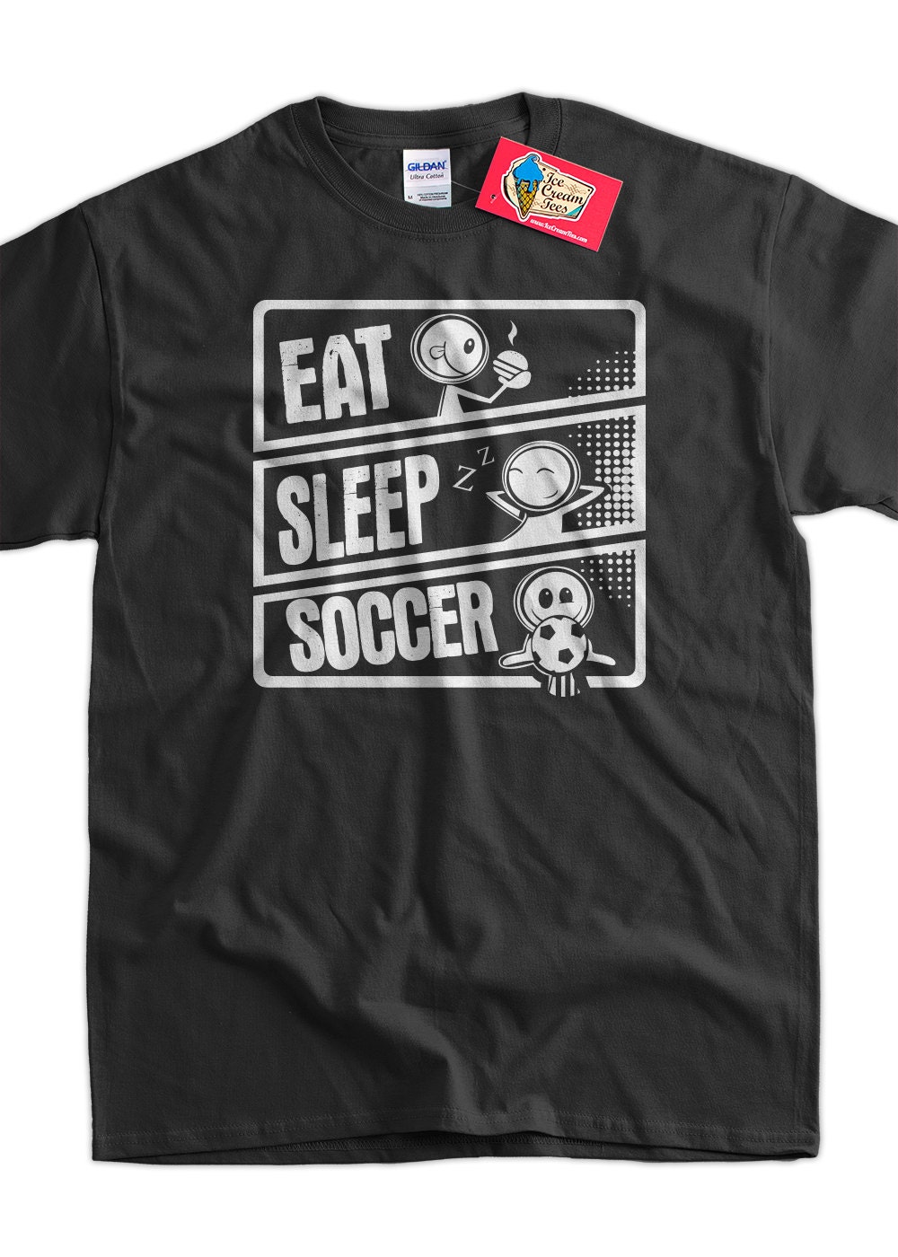 Funny Soccer TShirt Eat Sleep Soccer V3 football Gifts For