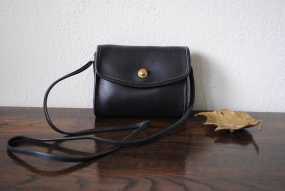 Vintage Black Leather Coach Purse Black Leather Purse