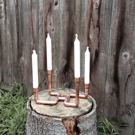 Industrial Design Candelabra Steampunk Centerpiece by MacAndLexie