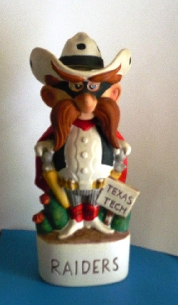 Rare Texas Tech Red Raider McCormick Decanter 1972 Japan