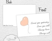 Loved you yesterday, Love you still. - Printable Valentines or Anniversary card. Instant Download. Il_170x135
