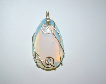 Teardrop necklace silver, rainbow moonstone necklace, silver necklace teardrop charm Necklace