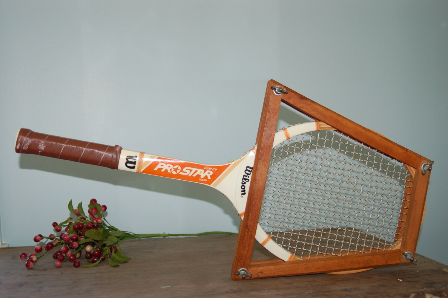 Vintage Wooden Tennis Racquet Wilson ProStar GLM 24 Youth