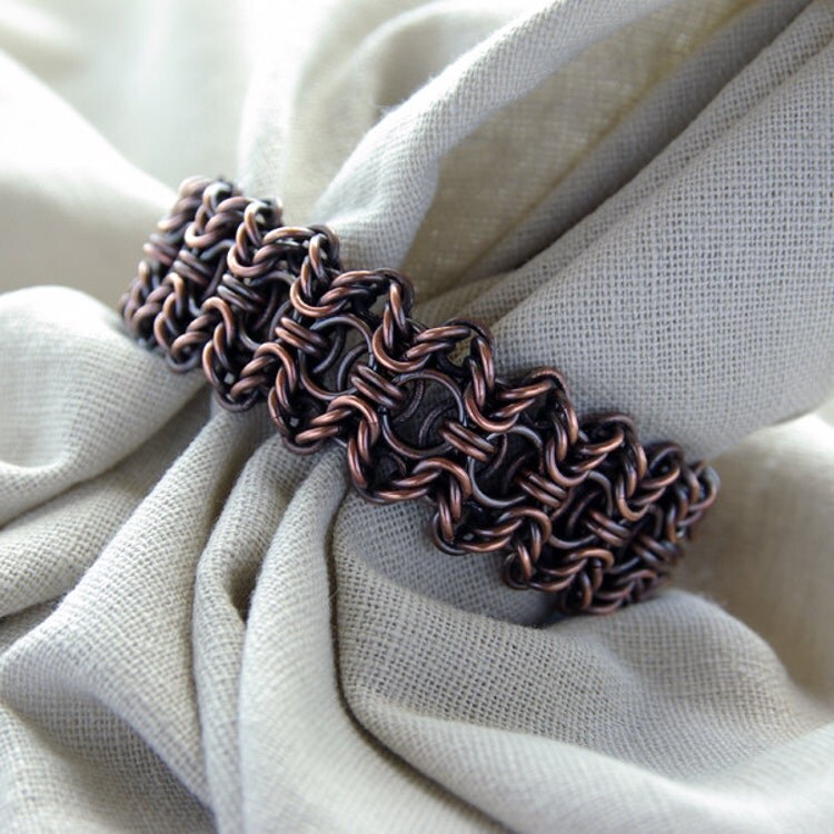 Copper gifts / anniversary bracelet / chainmaille jewelry by Verha