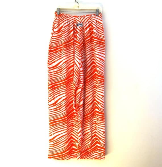 Vintage 80s 90s Zubaz tiger striped pants orange
