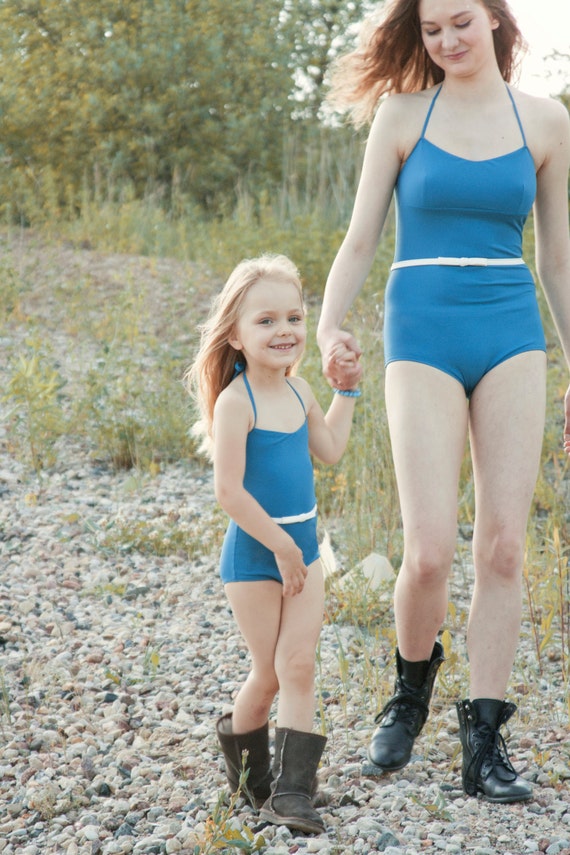 Items similar to Mother's and daughter's swimsuit set ...