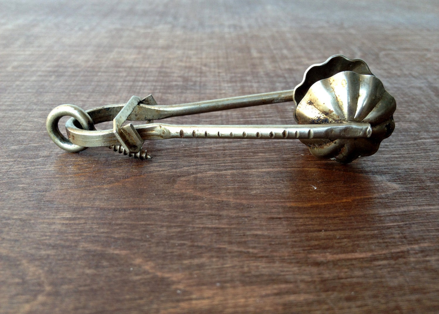 Antique Sugar Cube Tongs with Lock to Secure Sugar Cubes while
