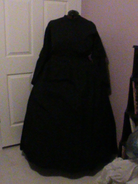 Civil War 1860 black mourning dress by GrammyontheGo61 on Etsy