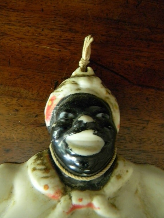 ViNTaGe ANTiQuE MAMMY AUNT JEMIMA NoTePaD HoLDeR MeMo BLaCK